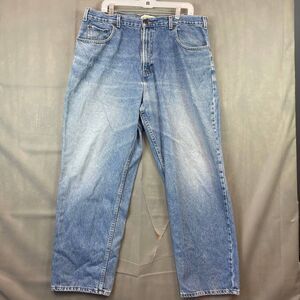 PONY Baggy Jeans Men’s 40x30 Blue Relaxed Fit 5-Pocket Vintage 90s Casual Pants